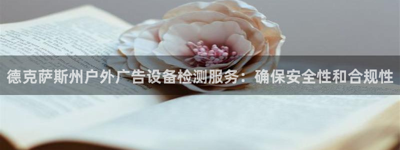 杏宇平台总代理：德克萨斯州户外广告设备检测服务：确保安全性和合规性