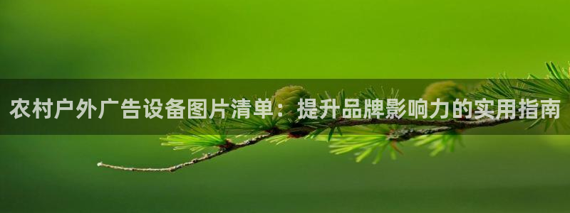 杏宇平台登录方法：农村户外广告设备图片清单：提升品牌影响力的实用指南
