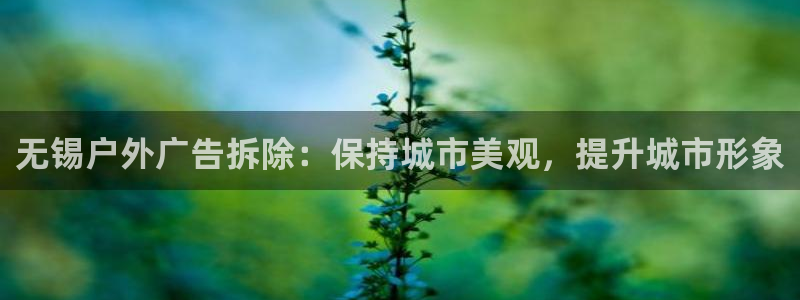 杏宇平台代理怎么样可靠吗：无锡户外广告拆除：保持城市美观，提升城市形象