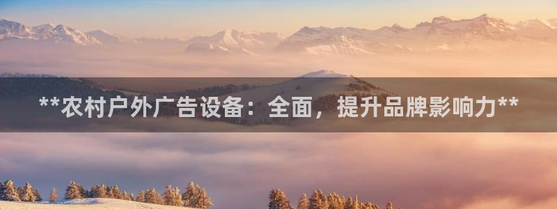 杏宇平台总代理是谁：**农村户外广告设备：全面，提升品牌影响力**