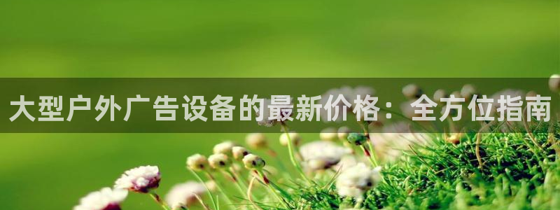 杏宇平台怎么样：大型户外广告设备的最新价格：全方位指南
