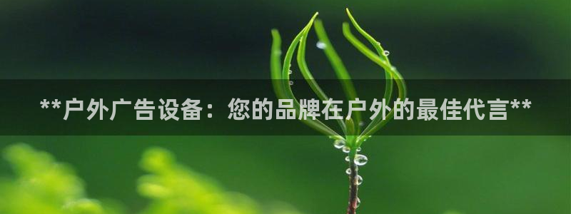 杏宇平台怎么样：**户外广告设备：您的品牌在户外的最佳代言**
