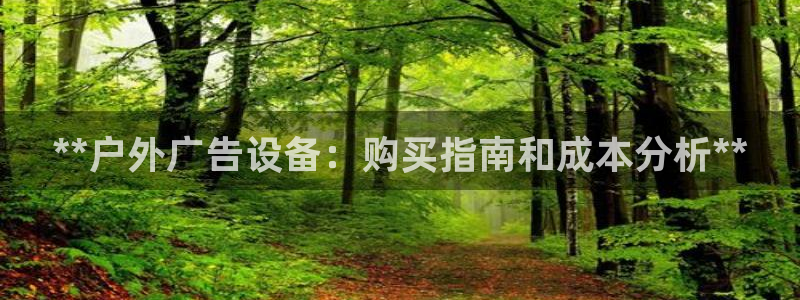 杏宇平台招商电话号码：**户外广告设备：购买指南和成本分析**