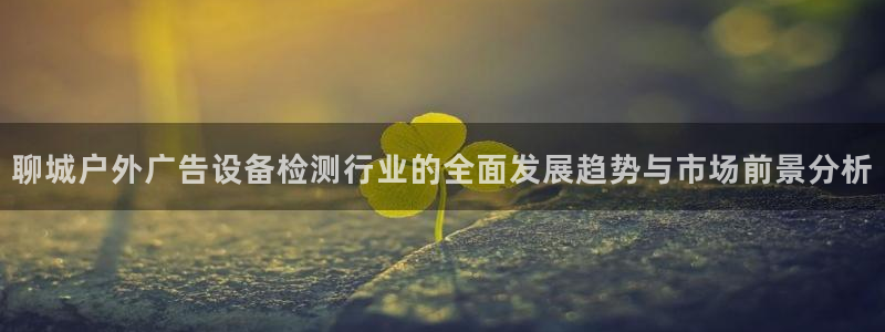杏宇平台代理怎么样：聊城户外广告设备检测行业的全面发展趋势与市场前景分析