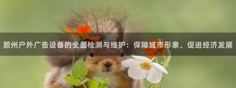杏宇平台注册登录：胶州户外广告设备的全面检测与维护：保障城市形象、促进经济发展